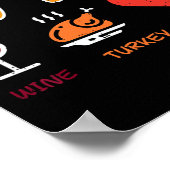 Türkei Familie Funny Pun glücklich Thanksgiving Fa Poster (Ecke)