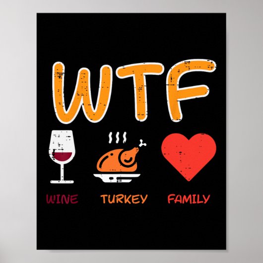 Türkei Familie Funny Pun glücklich Thanksgiving Fa Poster (Vorne)