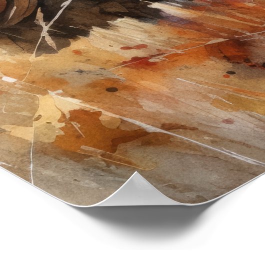 Türkei Farm Animal Art Print Poster (Ecke)