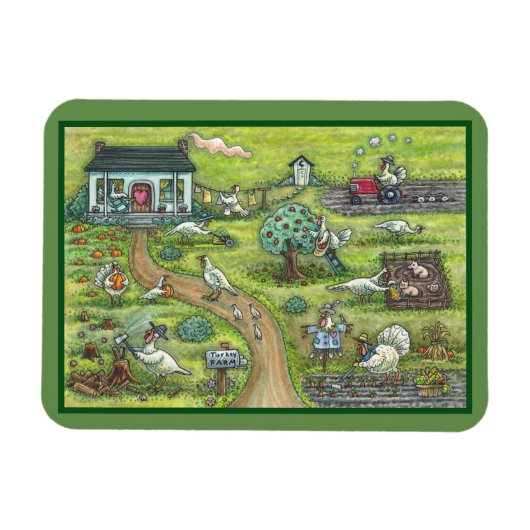 TÜRKEI FARM Gobble Gobble ERNTEDANK MAGNET (Horizontal)