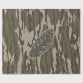 Türkei Feather Bottomland Camouflage Forest Camouf Geschenkpapier (Flach)