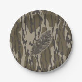 Türkei Feather Bottomland Camouflage Forest Camouf Pappteller (Vorderseite)