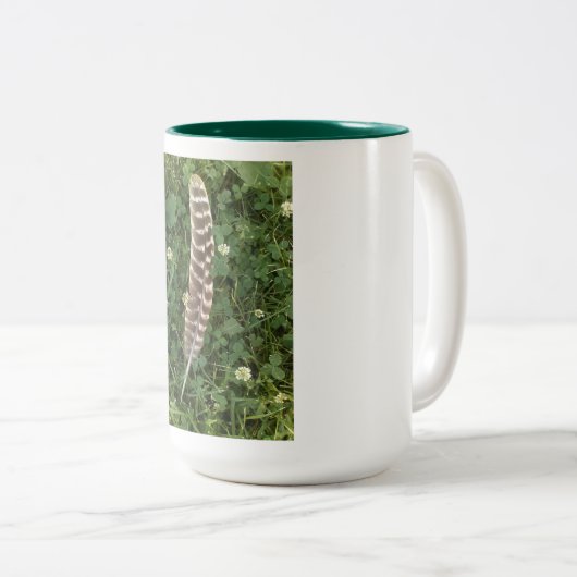 Türkei Feather in Clovers Zweifarbige Tasse (VorderseiteRechts)