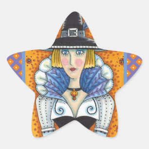 TÜRKEI FEATHER WITCH, EIN SALEM-ERNTEDANK, FOLG Stern-Aufkleber