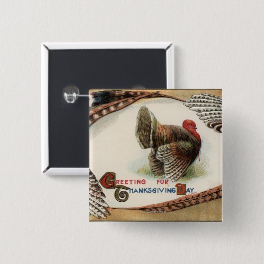 Türkei Feathers Button (Vorne & Hinten)