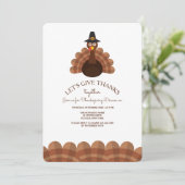 Türkei Federn Grenzeinladung Einladung (Stehend Vorderseite)