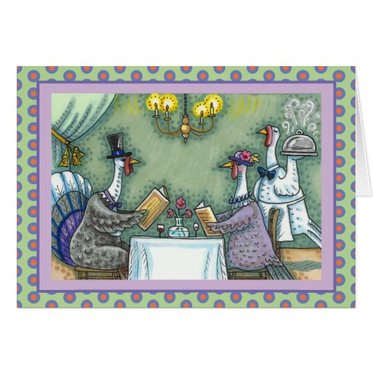 TÜRKEI-FEIND, ERNTEDANK-BIRD-SPASS-KARTE (Vorderseite (Horizontal))