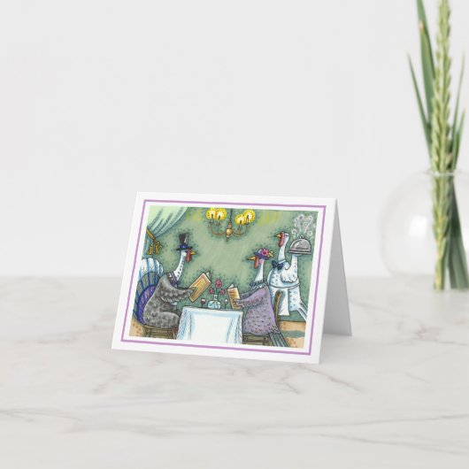 TÜRKEI FEINES ESSEN, ERNTEDANK VOR SPASS Leere Karte (Vorderseite)