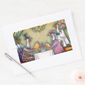 TÜRKEI, FEINSESSEN, ERNTEDANK BIRD SPASS RECHTECKIGER AUFKLEBER (Umschlag)