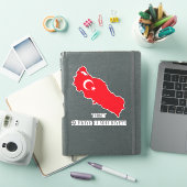 Türkei-Flag-Karte Aufkleber (iPad Hülle)