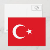 Türkei Flag Postkarte (Vorne/Hinten)