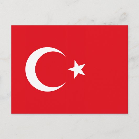 Türkei Flag Postkarte (Vorderseite)