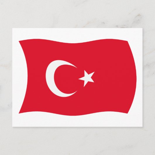 Türkei Flag Postkarte (Vorderseite)