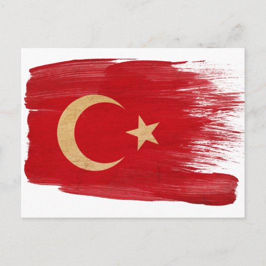 Türkei Flag Postkarten (Vorderseite)