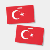 Türkei-Flagge Ausweis (Vorder- & Rückseite)