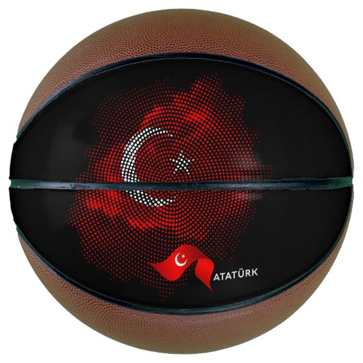 Türkei-Flagge Basketball (Vorderseite)
