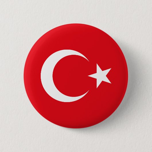 Türkei-Flagge Button (Vorderseite)