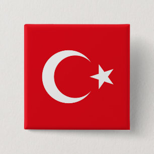 Türkei-Flagge Button
