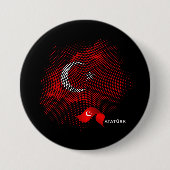Türkei-Flagge Button (Vorderseite)