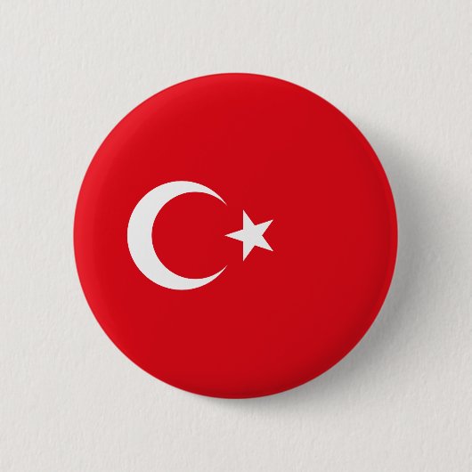 Türkei-Flagge Button (Vorderseite)