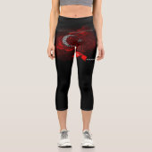 Türkei-Flagge Capri Leggings (Vorderseite)