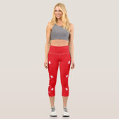 Türkei-Flagge Capri Leggings (Vorderseite)