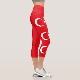 Türkei-Flagge Capri Leggings