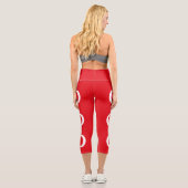 Türkei-Flagge Capri Leggings (Rückseite)