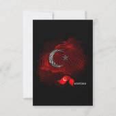 Türkei-Flagge Dankeskarte (Vorderseite)