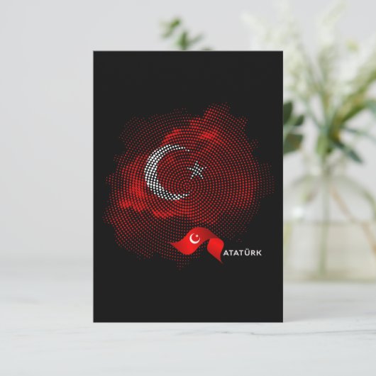 Türkei-Flagge Dankeskarte (Stehend Vorderseite)