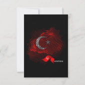 Türkei-Flagge Dankeskarte (Rückseite)