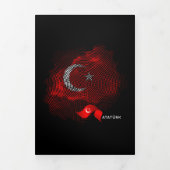 Türkei-Flagge Dreifach Gefaltete Karte (Cover)