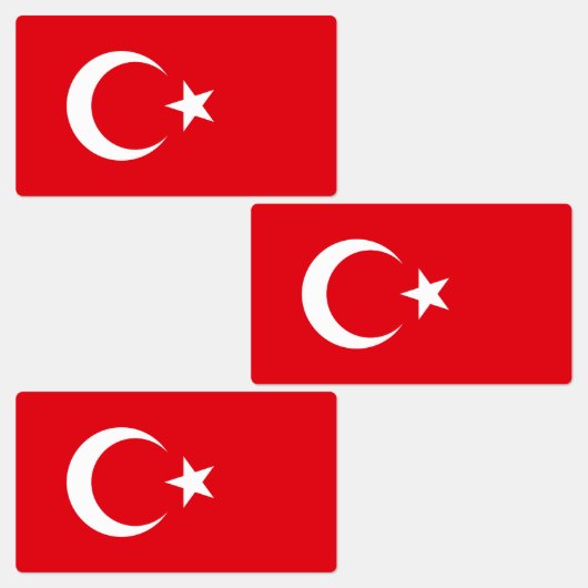 Türkei-Flagge Etiketten (Gruppe)
