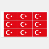 Türkei-Flagge Etiketten (Blatt)