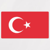 Türkei-Flagge Etiketten (Design 1)