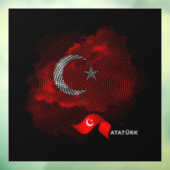 Türkei-Flagge Fensteraufkleber (Blatt 3)