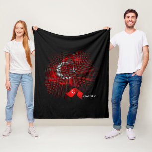 Türkei-Flagge Fleecedecke