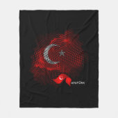 Türkei-Flagge Fleecedecke (Vorderseite)