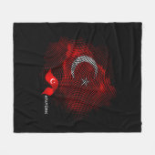 Türkei-Flagge Fleecedecke (Vorderseite (Horizontal))