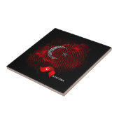 Türkei-Flagge Fliese (Seite)