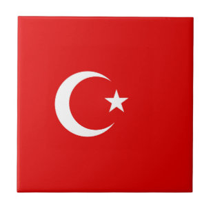 Türkei-Flagge Fliese