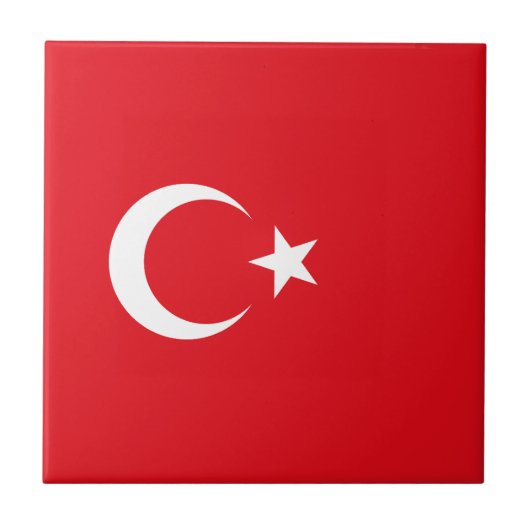 Türkei-Flagge Fliese (Vorderseite)