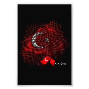 Türkei-Flagge Fotodruck