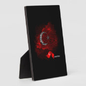 Türkei-Flagge Fotoplatte (Seite)
