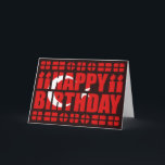 Türkei-Flagge Geburtskarte Karte<br><div class="desc">Das Design auf dieser Geburtstagskarte der Weltflagge enthält die Worte "Happy Birthday",  hervorgehoben aus der Flagge der Türkei. Senden Sie spezielle türkische Grüße an Freunde,  die die internationale Geste zu schätzen wissen. © 2011 FlagAndMap | Entwurf</div>