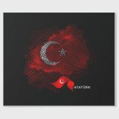 Türkei-Flagge Geschenkpapier (Flach)