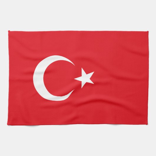 Türkei-Flagge Geschirrtuch (Horizontal)