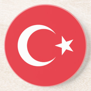 Türkei-Flagge Getränkeuntersetzer