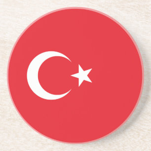 Türkei-Flagge Getränkeuntersetzer