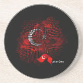 Türkei-Flagge Getränkeuntersetzer (Vorne)